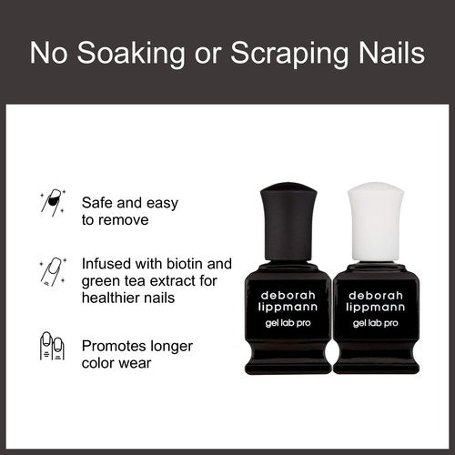 Deborah Lippmann Gel Lab Pro | Gel Like Base and Top Coat Set | Delivers High Shine and Long-Lasting Manicure Wear | Fast Drying Finish Protects Nail Color | No UV Lamps, No Tools, No Damage