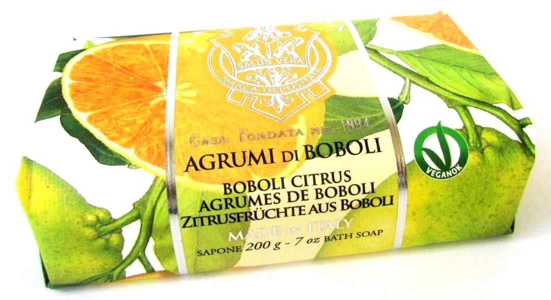 La Florentina, Bellosguardo Collection"Boboli Citrus" Bar Soap, Boboli Citrus Scent, 7 Ounces (200g) Package. Italian Import.