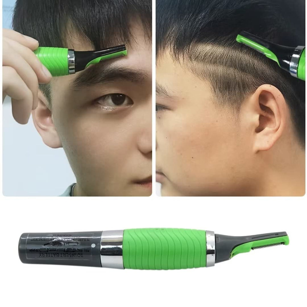 JRSHOME Men Nose Ear Face Neck Eyebrow Hair Mustache Beard Trimmer Shaver Clipper Built in LED Light Multi-Functional & Portable Grooming Tool (Style B)