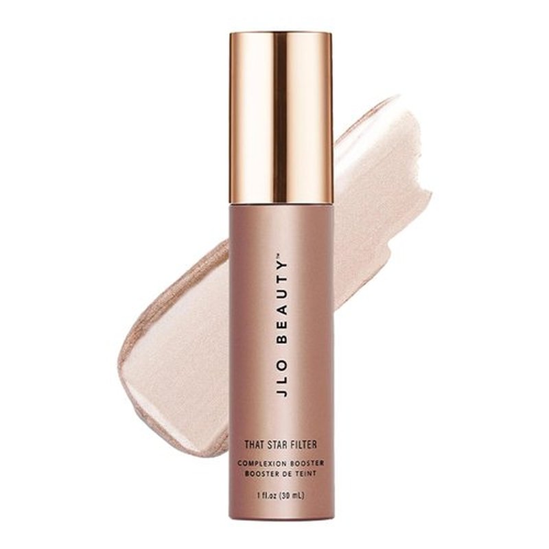JLO BEAUTY Complexion Booster Highlighter & Bronzer - Lightweight Skin Tint for Dewy Glow | Pink Champagne, 1 Fl Oz