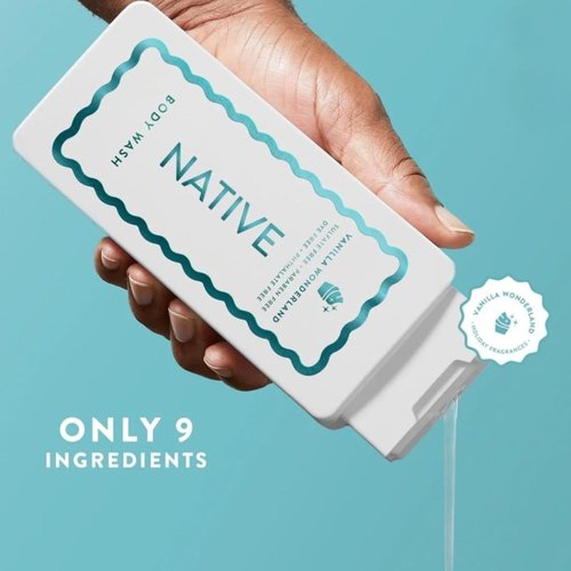 Native | Vanilla Wonderland Body Wash - Holiday Limited Edition, Sulfate & Paraben Free, 18 Fl Oz (Set of 2)