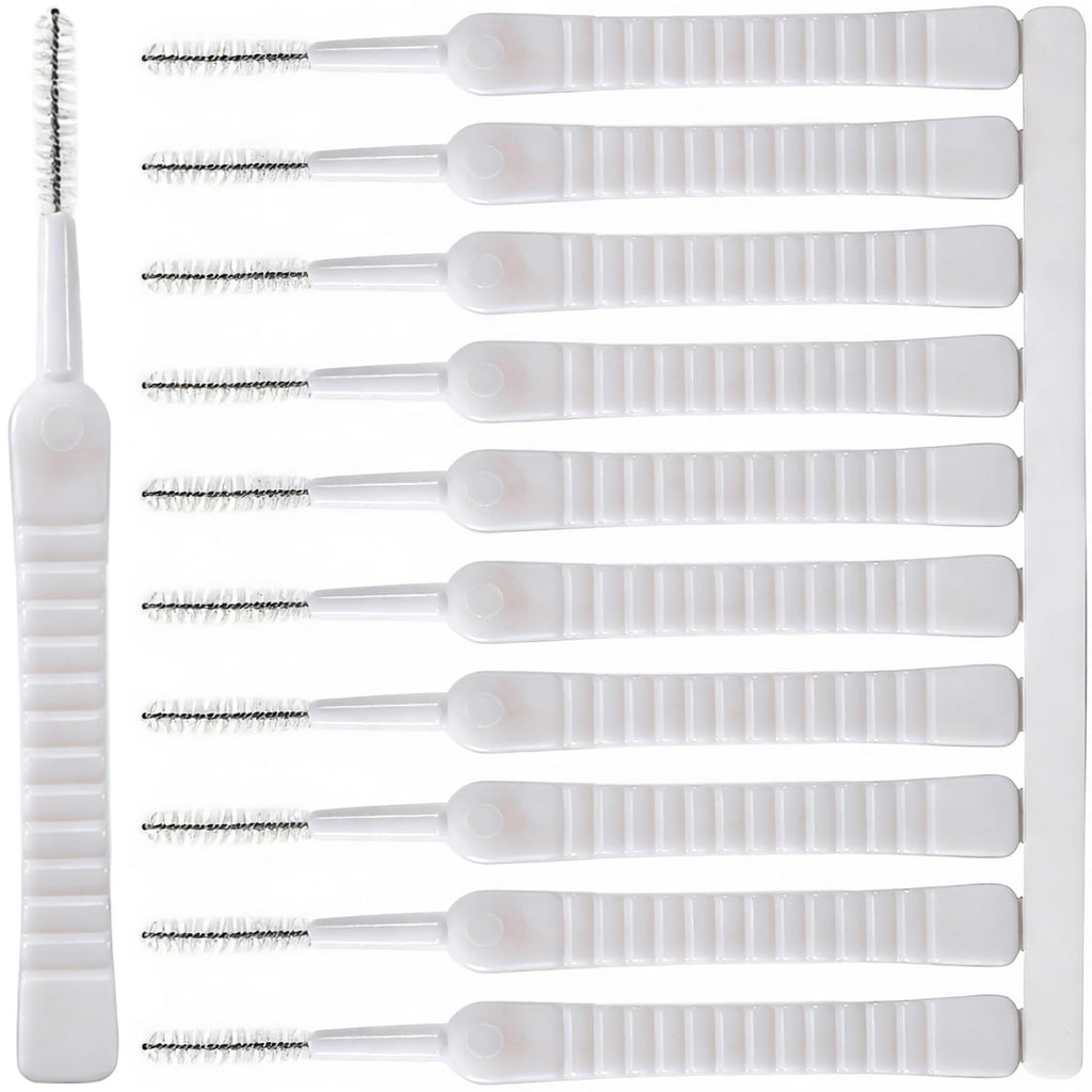 YALOJE 10 Pcs Shower Head Cleaning Brush, Anti-Clogging Multifunctional Gap Hole Cleaning Brushes, Tiny Shower Head Crevice Cleaner Brush Cleaning Tool for Bathroom Household Faucets- White