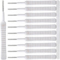 YALOJE 10 Pcs Shower Head Cleaning Brush, Anti-Clogging Multifunctional Gap Hole Cleaning Brushes, Tiny Shower Head Crevice Cleaner Brush Cleaning Tool for Bathroom Household Faucets- White