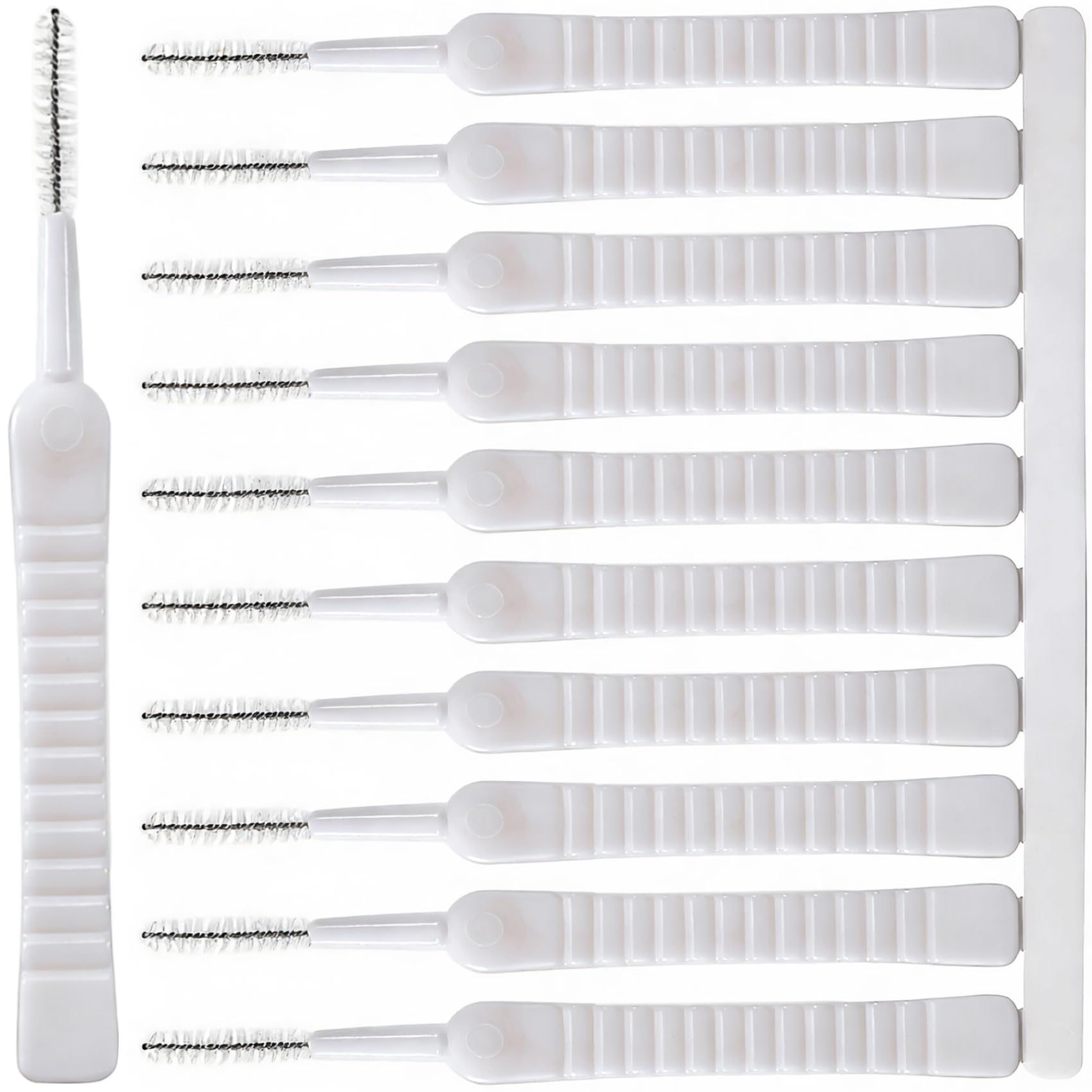 YALOJE 10 Pcs Shower Head Cleaning Brush, Anti-Clogging Multifunctional Gap Hole Cleaning Brushes, Tiny Shower Head Crevice Cleaner Brush Cleaning Tool for Bathroom Household Faucets- White