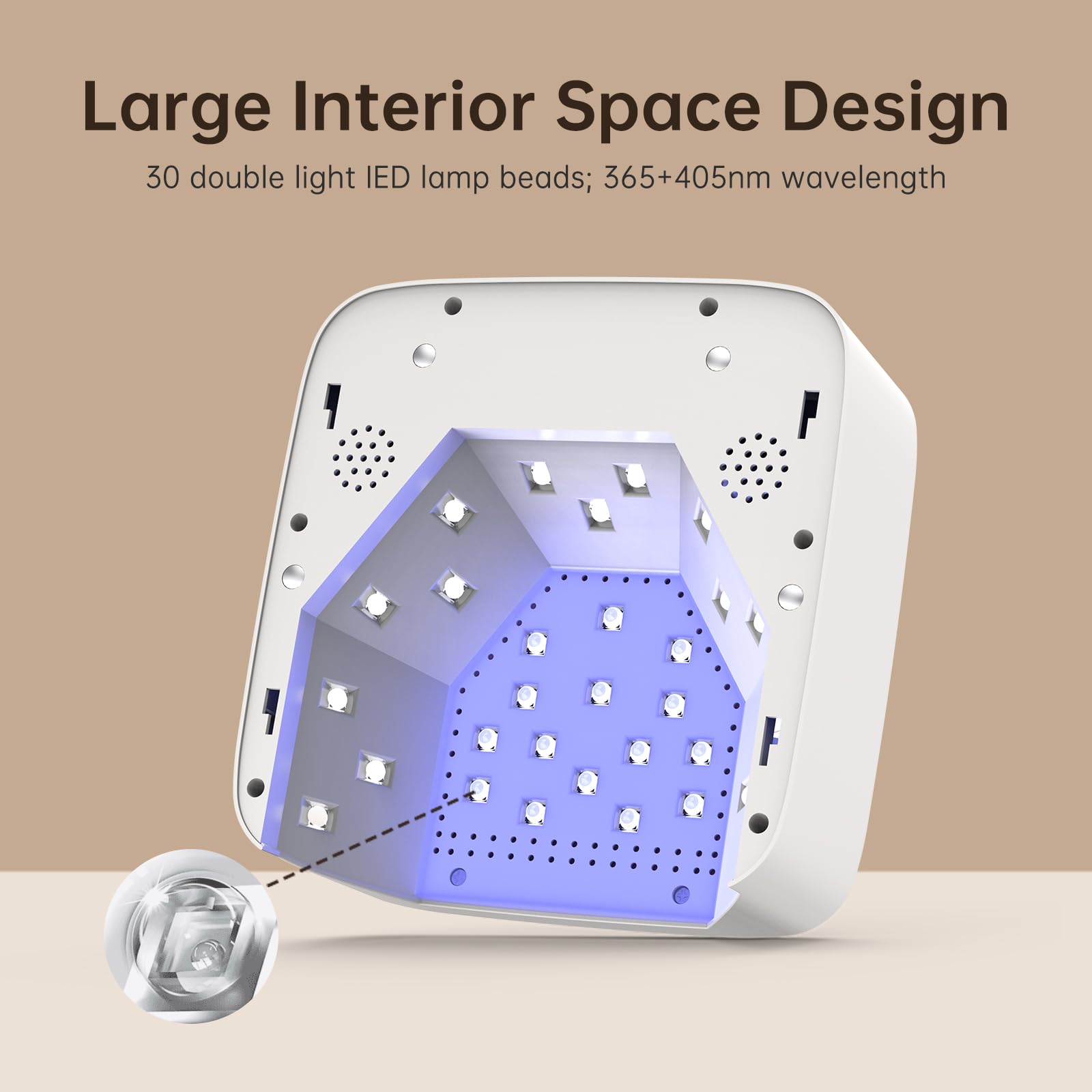 UV Nail Lamp CHRISTINE SHELLY, Rechargeable LED Nail Light Professional Nail Dryer with 4 Timer Setting, Touch Control & Auto Sensor, Curing lamp for Salon & Home
