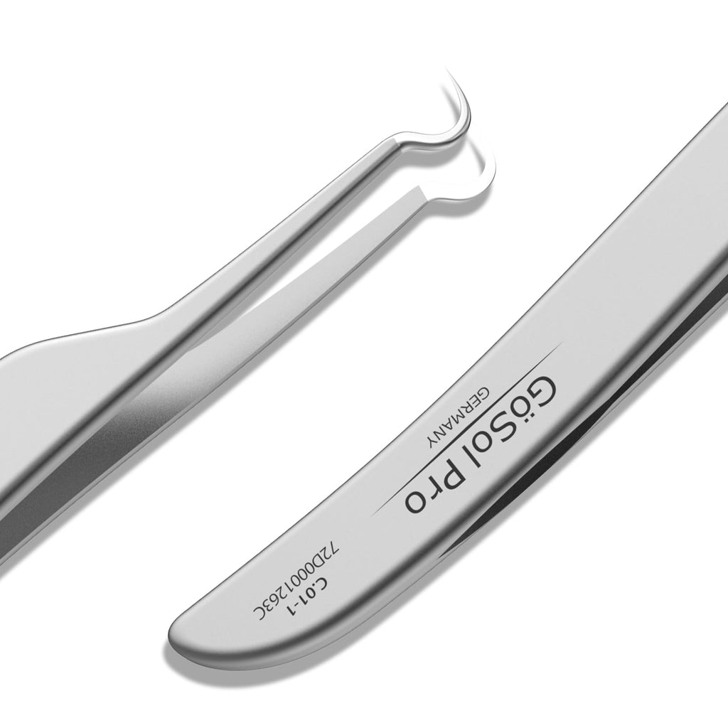 Pro Blackhead Tweezers for Nose & Face – Precision Acne, Skin impurities Removal Tool for Men & Women, Stainless Steel, Professional Curved Extraction Tweezers for Removing Whiteheads and pimples