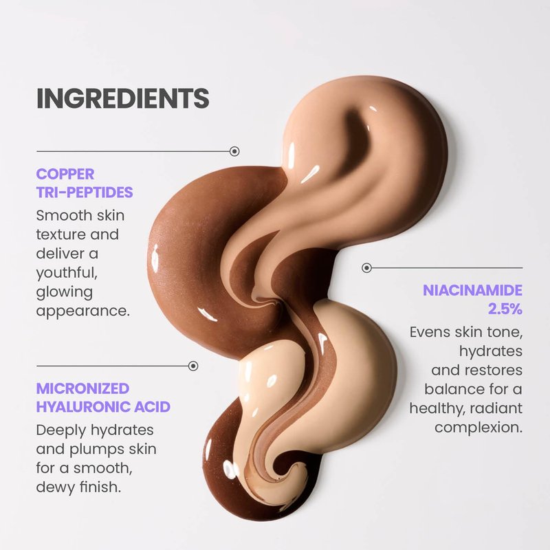 Wonderskin Hyper Bond Serum Foundation - Waterproof, Transfer-Proof 24HR Longwear Makeup with Niacinamide & Hyaluronic Acid | Lightweight Natural Finish (Afterglow)