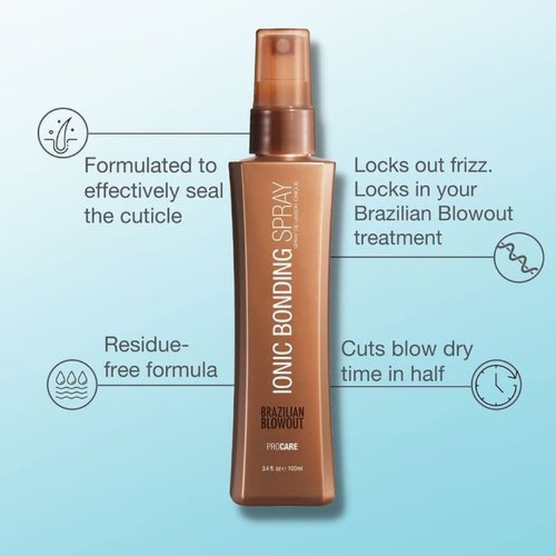 Brazilian Blowout Ionic Bonding Spray - Nourishing Hair Treatment | 3.4 Fl Oz