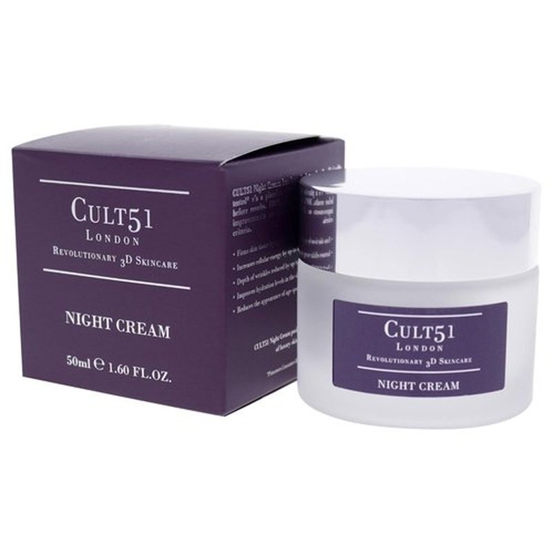 Cult51 Night Cream - Intensely Hydrating Moisturizer - Reduces Signs of Aging & Wrinkles - 1.6 Oz