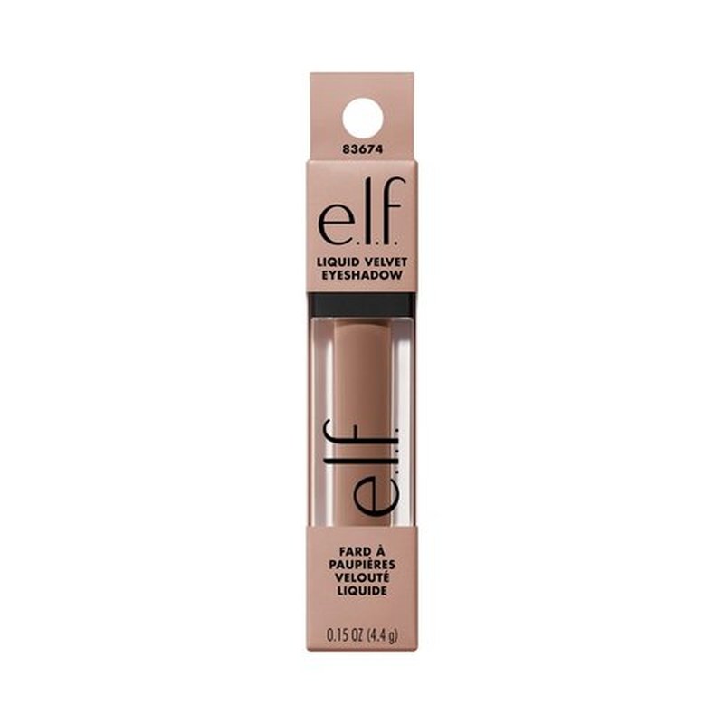 e.l.f. Liquid Velvet Eyeshadow, Crease-Resistant Liquid-to-Powder Eyeshadow For A Rich, Soft-Matte Finish, Vegan & Cruelty-Free, Beige & Boujee