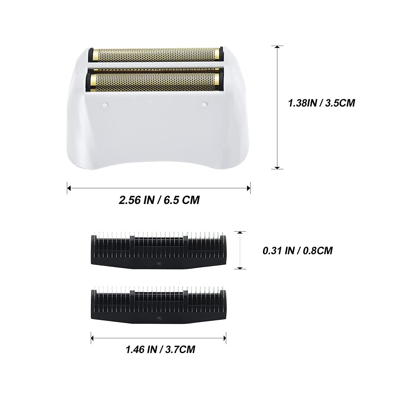 VALLNEI Pro Shaver Replacement Foil and Cutters compatible with andis 17150(TS-1)/17155/17200 shaver ProFoil Lithium replacement" Silver 2 Pack
