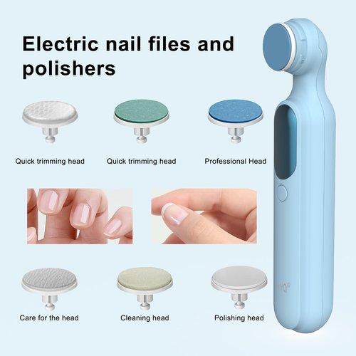 Electric Nail Trimmer, 6 in 1 Baby Nail Clippers, Safe & Easy Electric Portable Manicure Pedicure Tool for Baby Care Newborn Toddler Toes & Fingernails Nail Kit