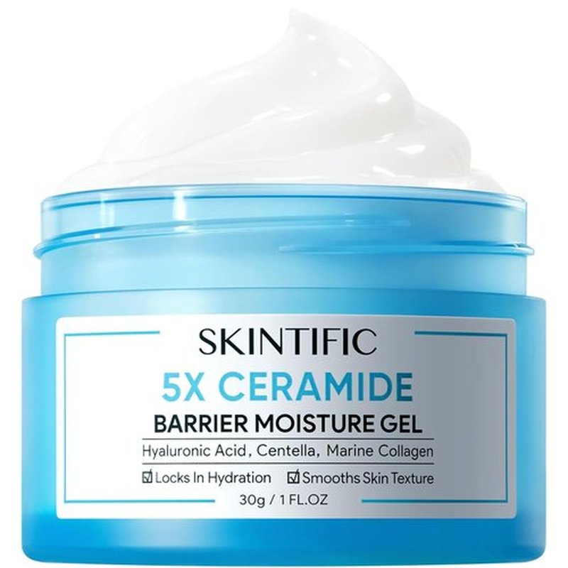 Skintific Face Moisturizer - 5X Ceramides & Hyaluronic Acid for Sensitive/Oily Skin | 30g/1 fl.oz