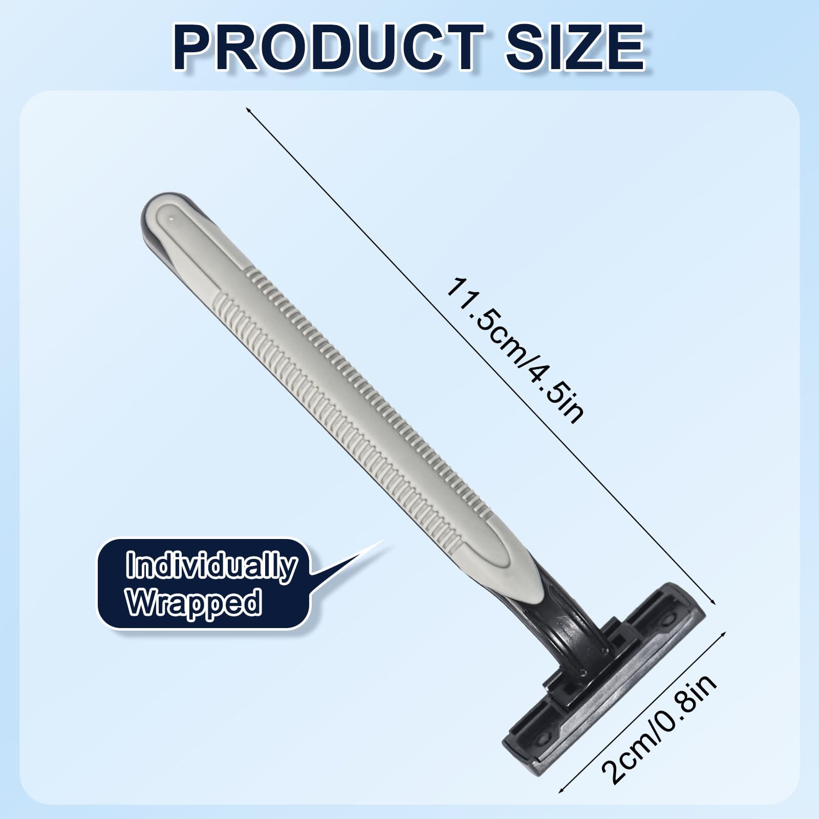 Xuezoioy Disposable Razors Bulk Pack of 30,Black Travel Bulk Razors Single Use Individually Wrapped 3 Blade Men's Disposable Shaving Razors with Clear Cap for Homeless,Hotel,Charity,Air Bnb,Unisex