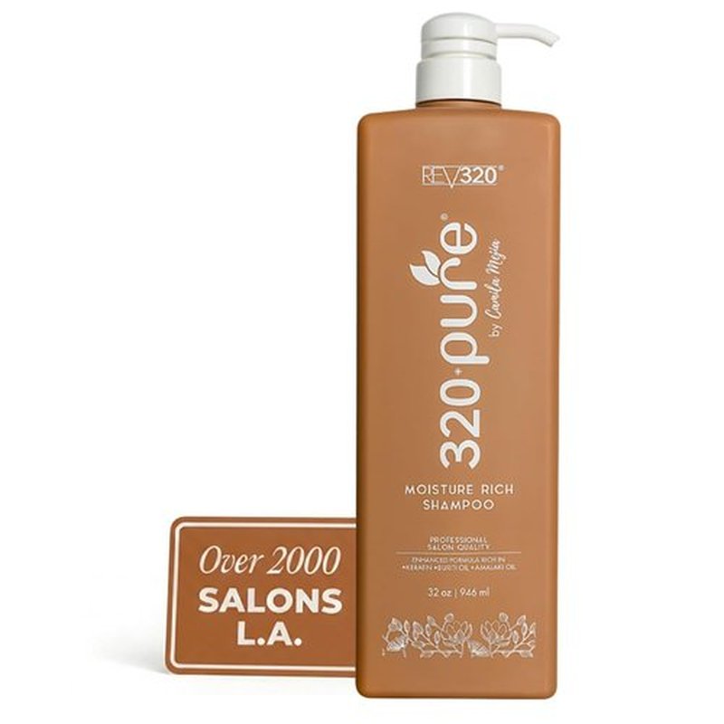 Rev320 Moisture Rich Shampoo - Nourishes & Repairs All Hair Types with Keratin-Omega & Argan Oil | 32oz