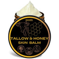 Untamed Organics Handmade Tallow & Honey Skin Balm | 100% Grass-Fed Grass-Finished Tallow + Raw Wild Honey | All Purpose Whole Body & Face Moisturizer For Sensitive Skin, 2 fl. oz. (Unscented)