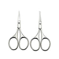 Motanar Nose Hair Trimmer Scissors-3.4' Round Tip Scissors For Ear Eyebrow Beard Mustache Trimming - Multi Purpose Round Personal Beauty Hair Care Tool For Men Women And Baby (Silver Kit)