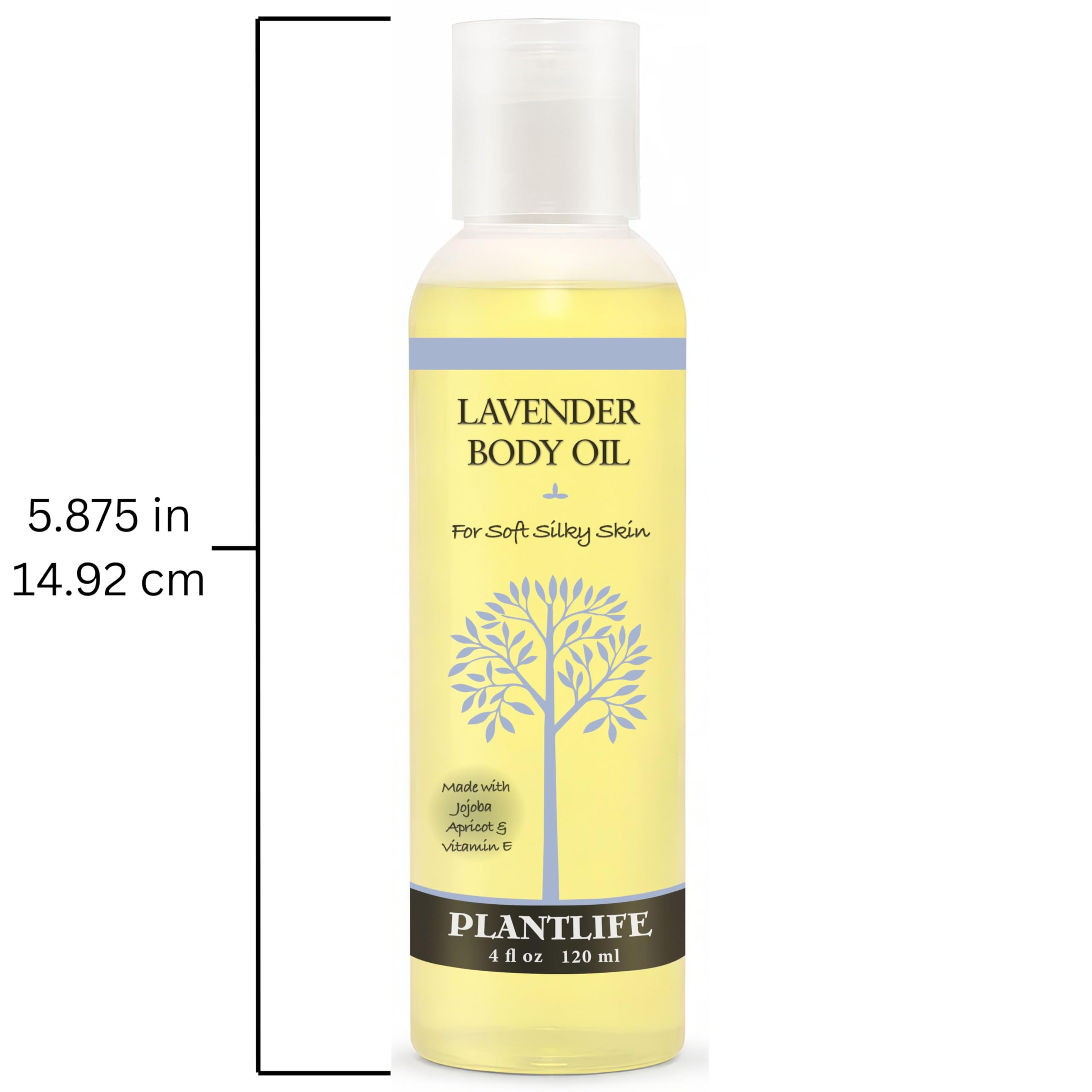Plantlife Lavender Body Oil - Moisturizing Natural Body Oil for All Skin Types - Nourishing Dry Skin and Making It Feel Soft and Silky for Women & Men - Bath, Body & Massage Oil - 4oz