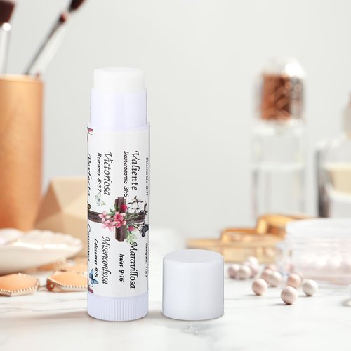 50 Pcs Christian Gifts for Women Spanish Religious Lip Balm Bulk Bible Verse Spanish Mother's Day Gifts for Women Faith Religious Scripture Church Party Favor for Teacher Coworker Employee