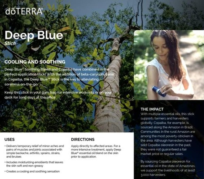 doTERRA Deep Blue Stick - Soothing Pain Relief | Convenient 2-Pack for Easy Use