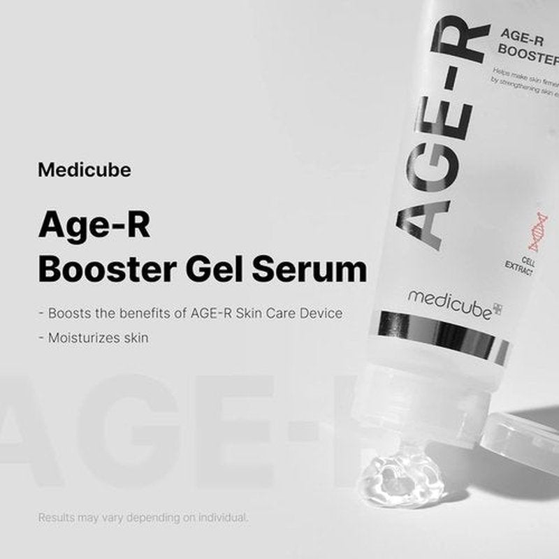 Medicube Age-R Booster Gel Serum - Nourishing Facial Serum with Plant Stem Cells & Hyaluronic Acid | Hypoallergenic Korean Skincare