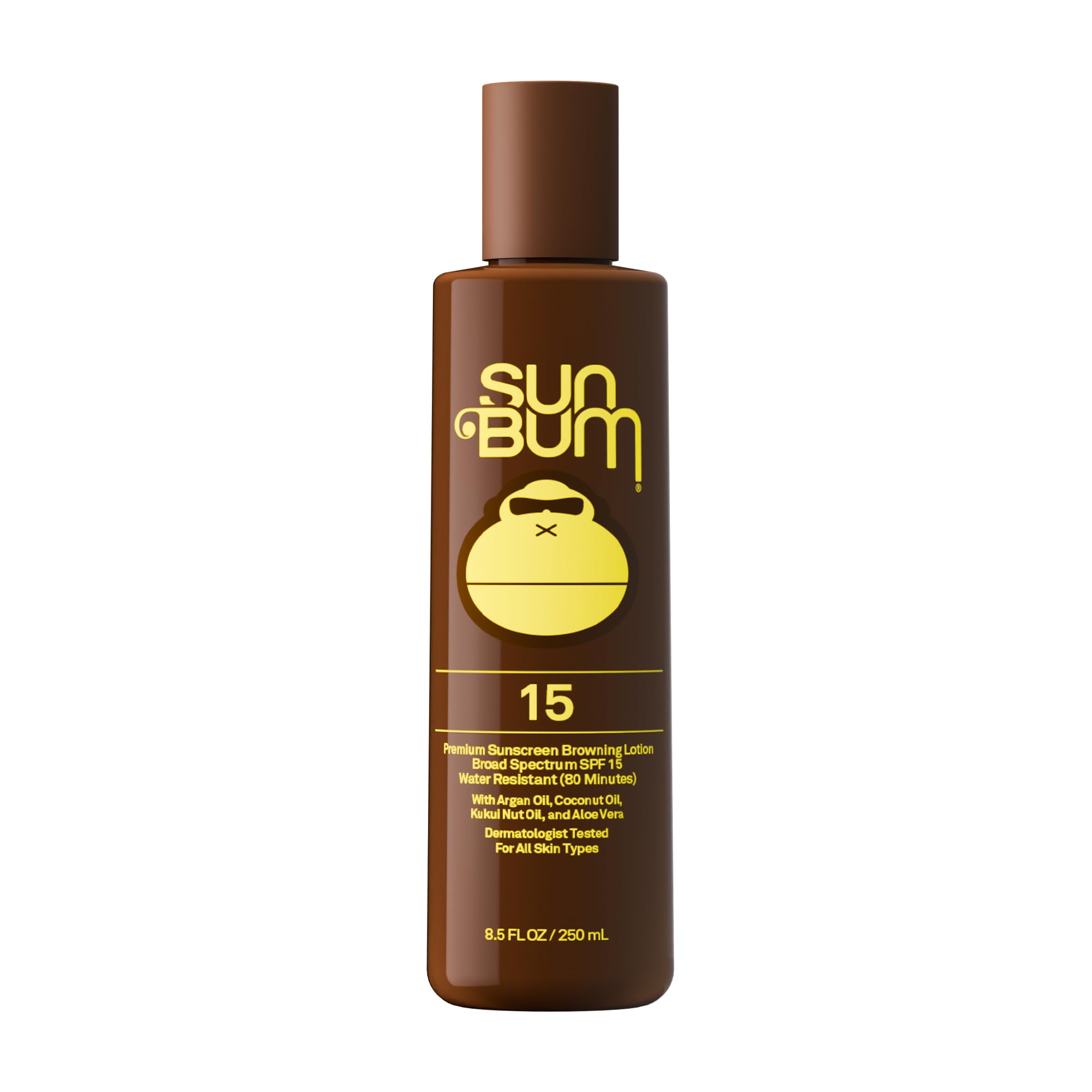 Sun Bum SPF 15 Browning Body Lotion - Water-Resistant Broad Spectrum Moisturizing Tanning Lotion with Vitamin E - Hawaii 104 Act Compliant (Made Without Octinoxate & Oxybenzone) - 8.5 Fl Oz