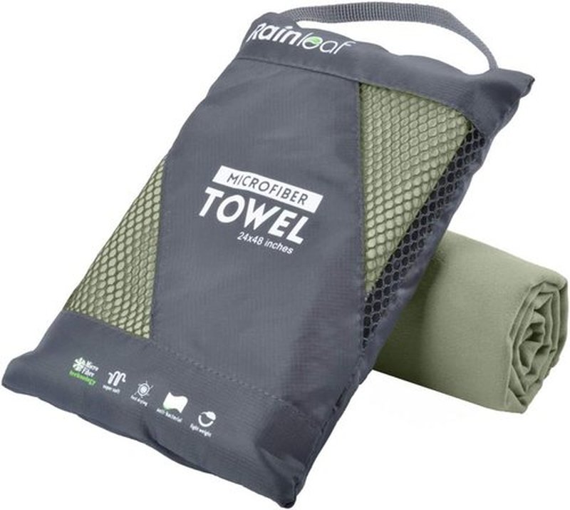 Rainleaf Microfiber Towel - Quick Dry, Super Absorbent & Ultra Compact | Ideal for Travel, Gym & Camping