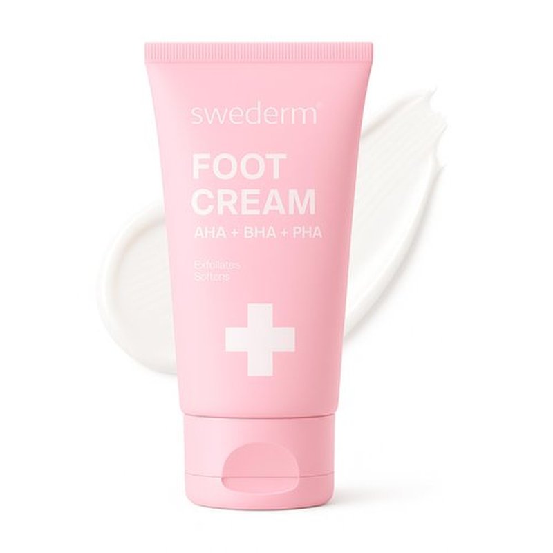 swederm Foot Cream Callus Remover - Cracked Heel Treatment - Exfoliating & Moisturizing for Dry Feet - Intensive Softening with Vitamin E – 2.54 fl oz