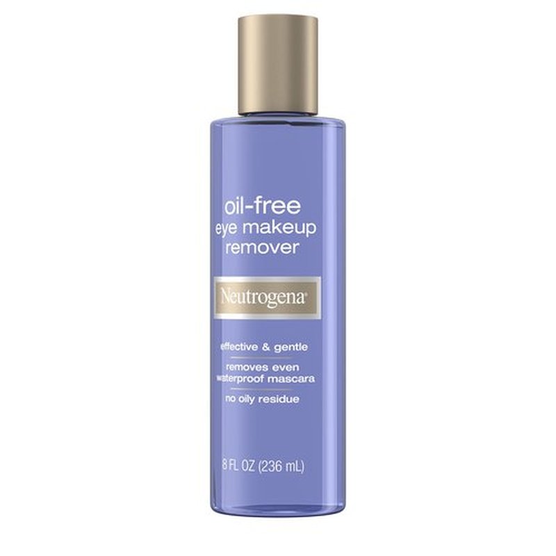 Neutrogena Gentle Oil-Free Eye Makeup Remover & Cleanser for Sensitive Eyes, Dissolves Waterproof Mascara, Dermatologist & Ophthalmologist Tested, 8 fl. oz (Pack of 2)