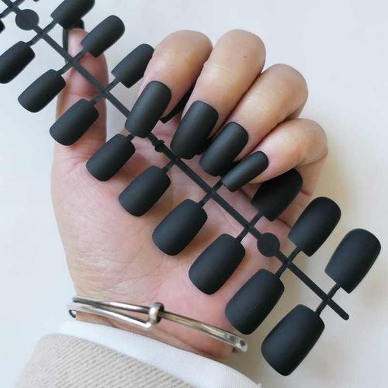 360pc Square Press on Nails Medium Legnth, Matte Square Fake Nails Full Cover Artificial Fingernails Colored Acrylic Nails Press on Nail Tips 10 Sizes False Nails for Women Girls
