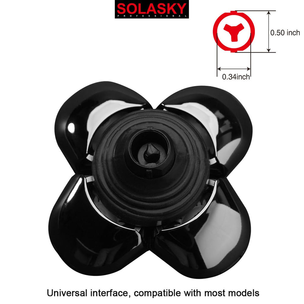 SOLASKY Universal 5 Blades Shaver replacement Heads Compatible with FREEDOM Head Shaver,Universal replacement heads (5 Blades Black)
