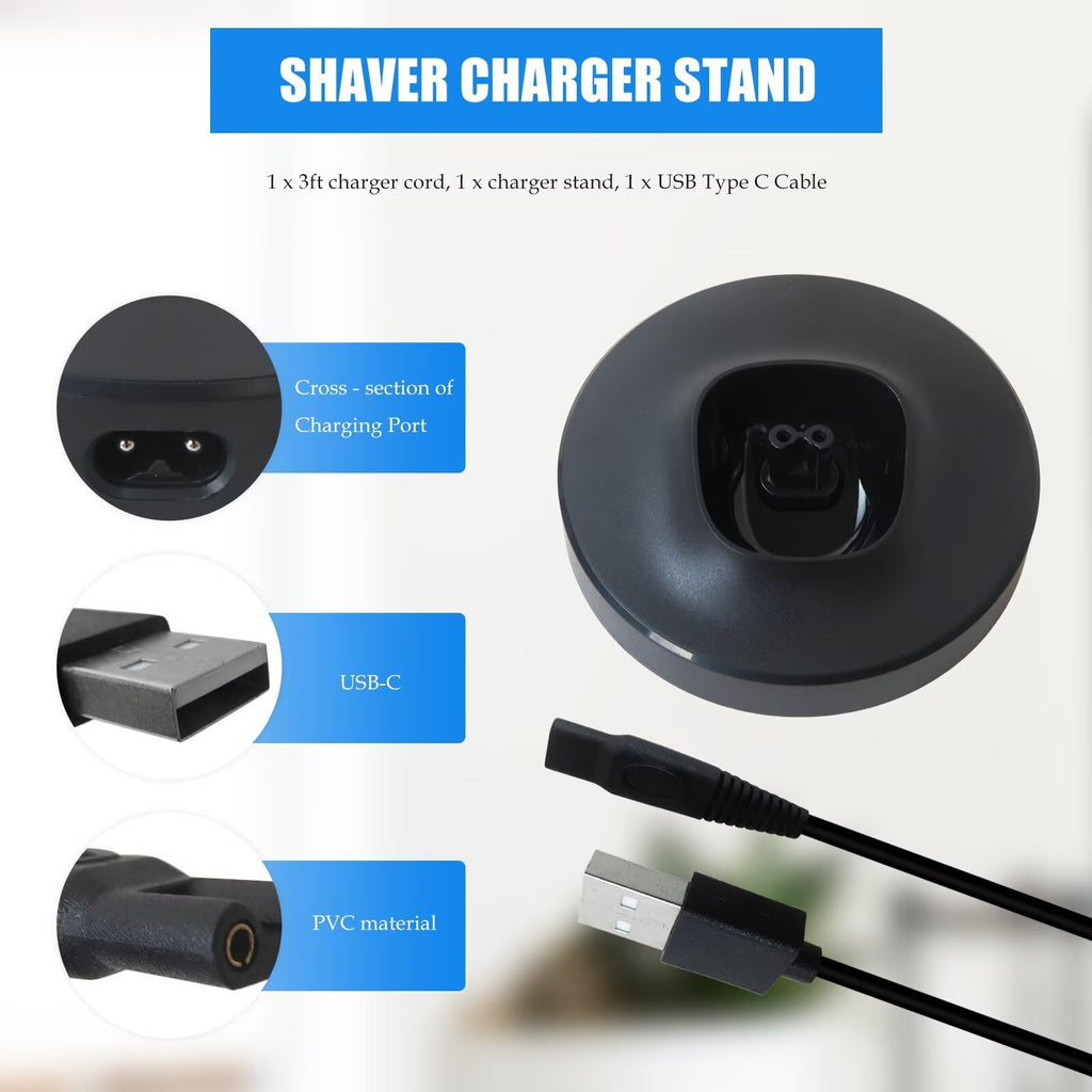 MUNTICO Upgraded Shaving Charger Stand Charging Cradle Dock Compatible with P-hilips Norelco Electric Shaver S7887/82 S5880/81 S5884/82 S5887/83 S7885/85 S7886/84 S7889/91