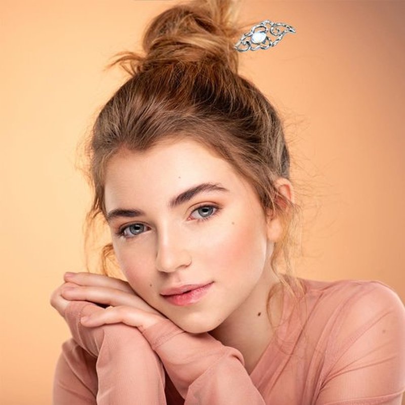 6PCS Star Moon Hair Sticks for Buns Long Hair Chinese Hanfu Asian Vintage Hair Chopsticks Metal Silver Hair Bun Updo Holders Long Hairpins for Women Girls