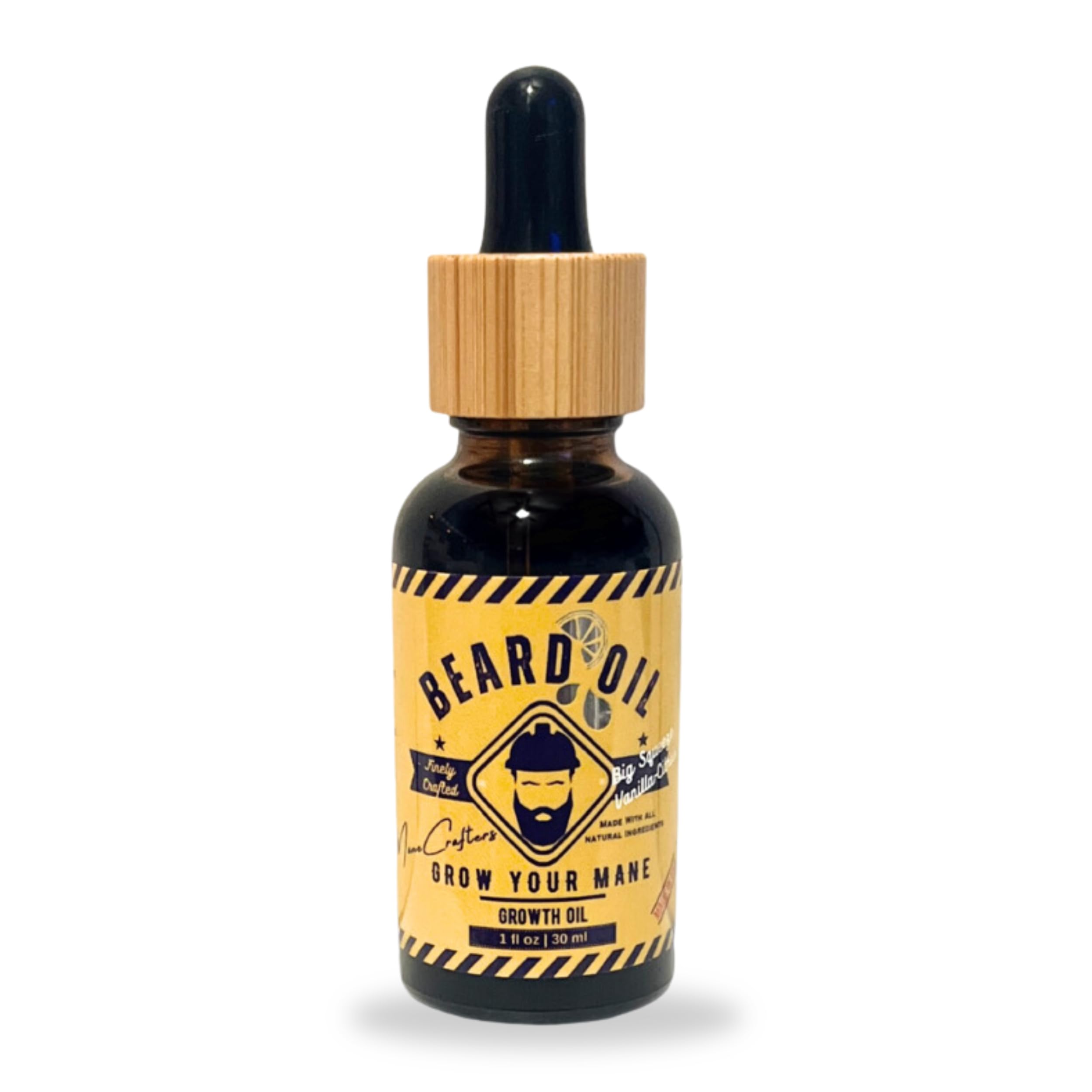 MANE CRAFTERS Beard Oil for Men – Big Squeeze Vanilla Citrus – Made with Natural Ingredients to Promote Healthy Beard Growth, Soften & Nourish for a Fuller-Looking Beard – 1 oz