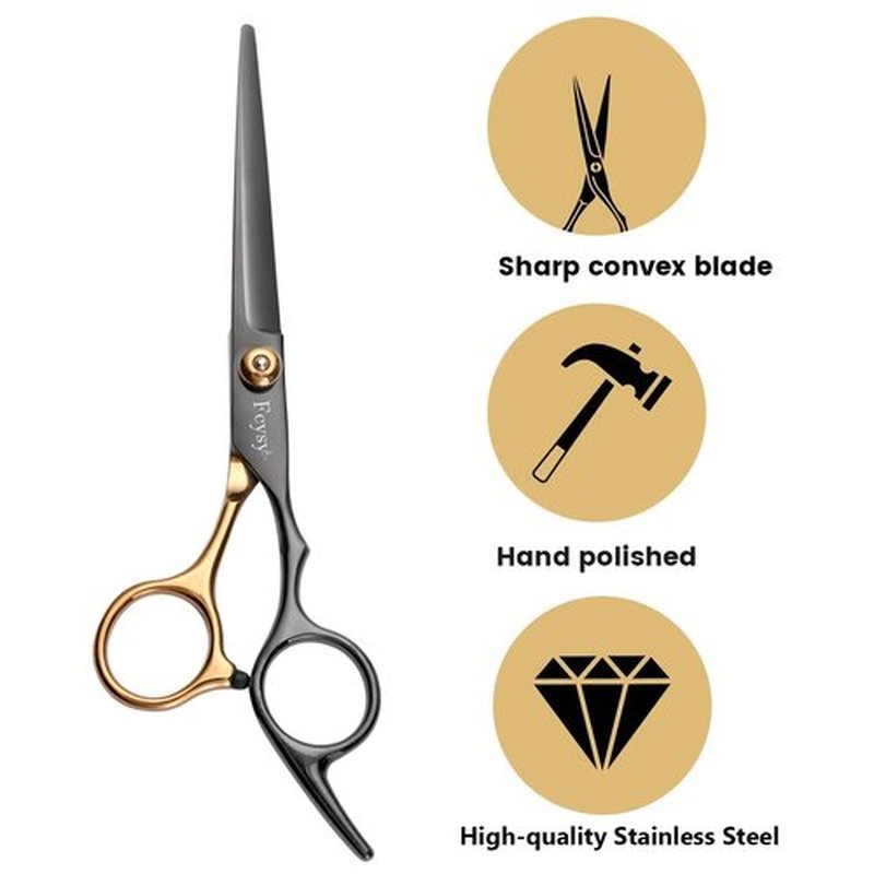 Fcysy Professional Hair Cutting Scissors Thinning Shears Kit, Barber Haircut Shears Texturizing Scissors Set, Hair Trimming Salon Blending Shears Kit for Women Men