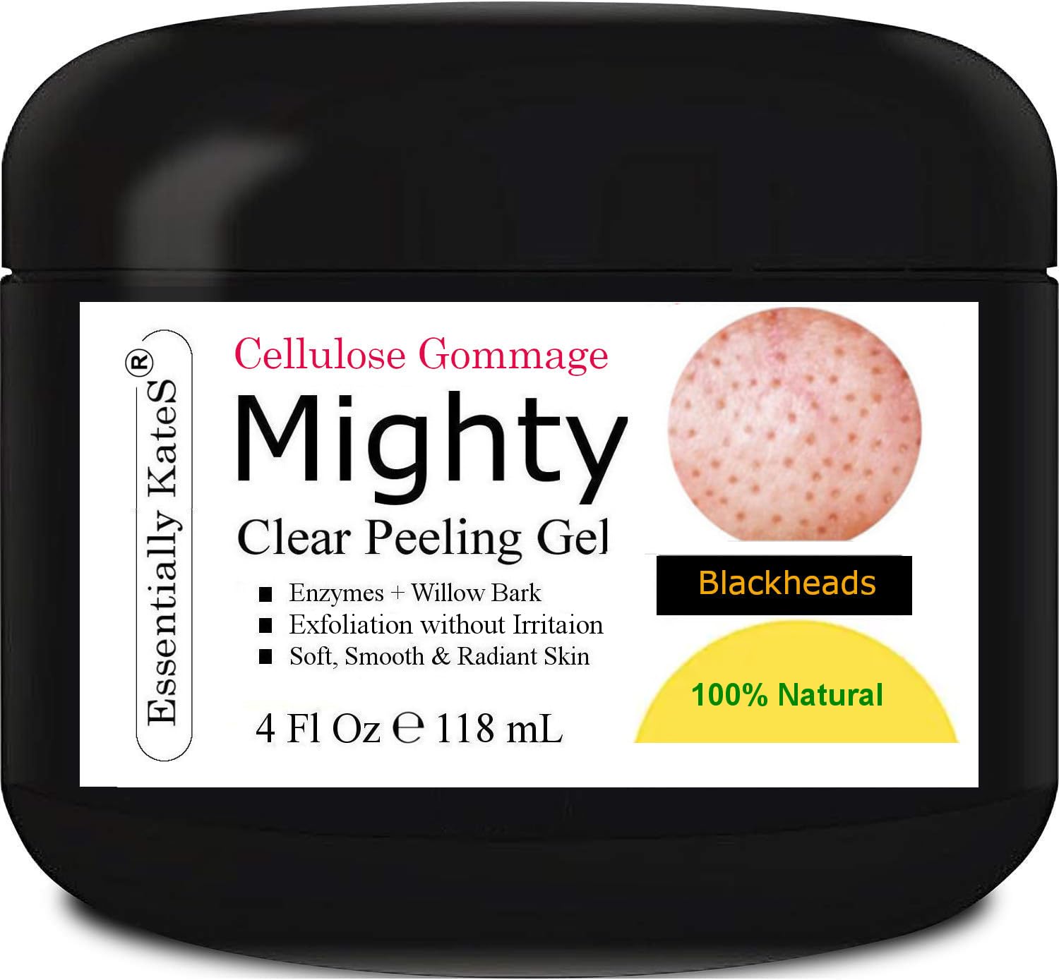 Exfoliating Peeling Gel Cellulose Face Scrub – Visible Peeling Effect, Blackhead & Pore Cleansing, Non-Abrasive Korean Skincare, Sensitive Skin Safe (4 Fl Oz)
