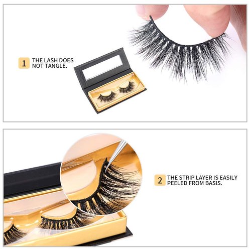 Arison Faux Mink Lashes Natural Look Fluffy Fake False Eyelashes 3d Wispy Lashes Long Lashes Bulk for Women (D006)