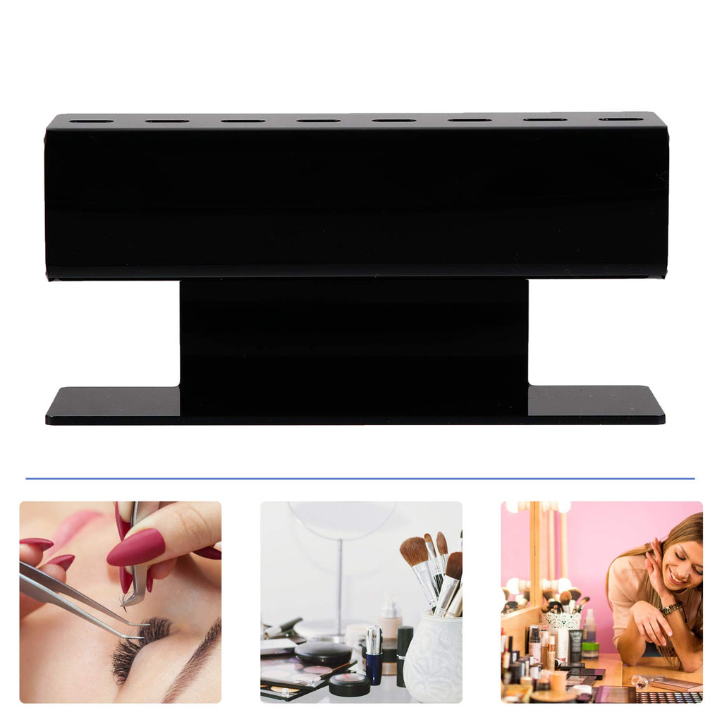 Beaupretty Acrylic Lash Extension Tweezers Holder Stand with 8 Slots Eyelash Tweezers Storage Rack for Home Organization and Display