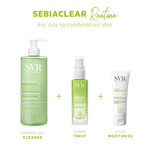 SVR Sebiaclear Cleansing Gel - Purifying Formula for Oily Skin | 400ml (13.53 Fl Oz)