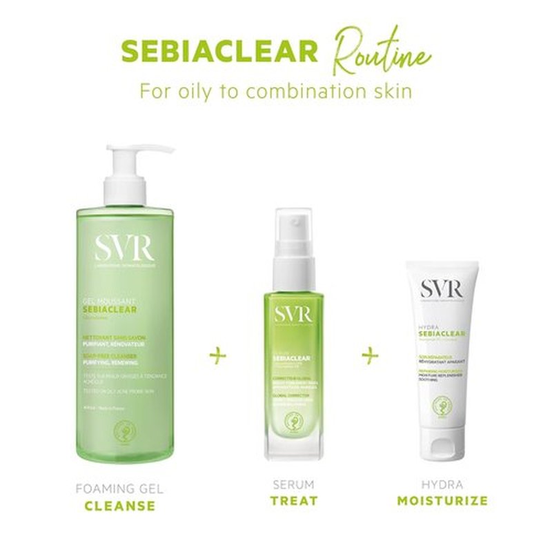 SVR Sebiaclear Face Serum - Retinol Alternative with Niacinamide & Hyaluronic Acid for Oily Skin | 1 fl. oz.