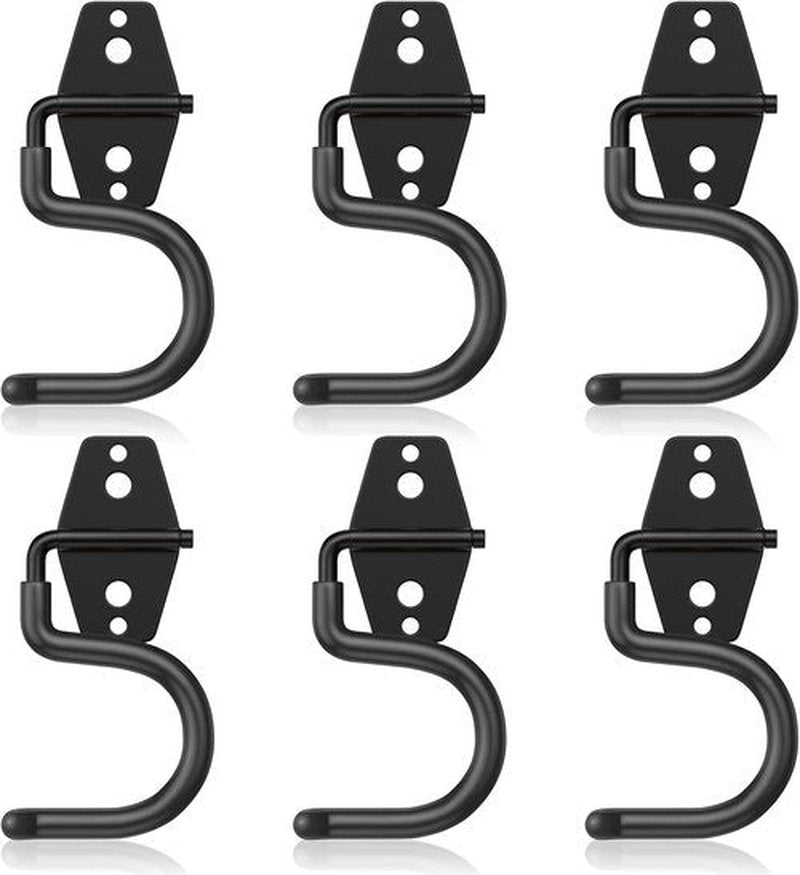 HUPBIPY Heavy-Duty Metal Garage Hooks - 6 Pack S Hooks for Tool Hangers & Storage Solutions