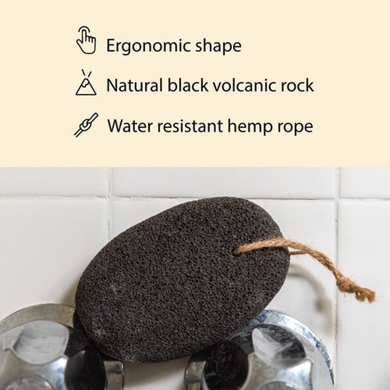 FootFitter Natural Volcanic Pumice Stone for Feet, Deep Exfoliating Scrubber Removes Calluses, Dry Skin, Cracked Heels, and Restores Smoothness