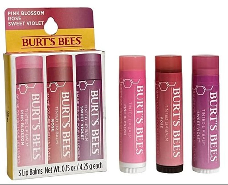 Burt's Bees Tinted Lip Balm - Hydrating Color & Moisture | 3 Count Pack