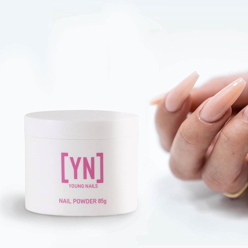 Young Nails Acrylic Core Powder - Self-Leveling Professional Grade Nail Powder | Clear, Nude, Pink, White - 85g