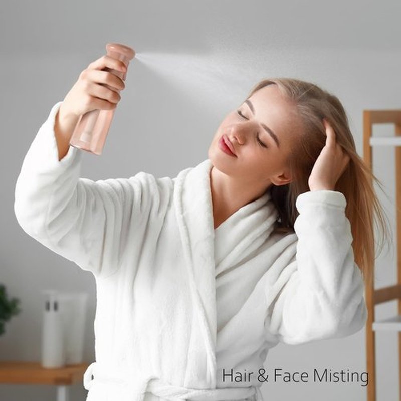 Airbee Spray Bottle - Continuous Mister Sprayer for Hair Styling & Cleaning | 2 Pack, 6.8 OZ