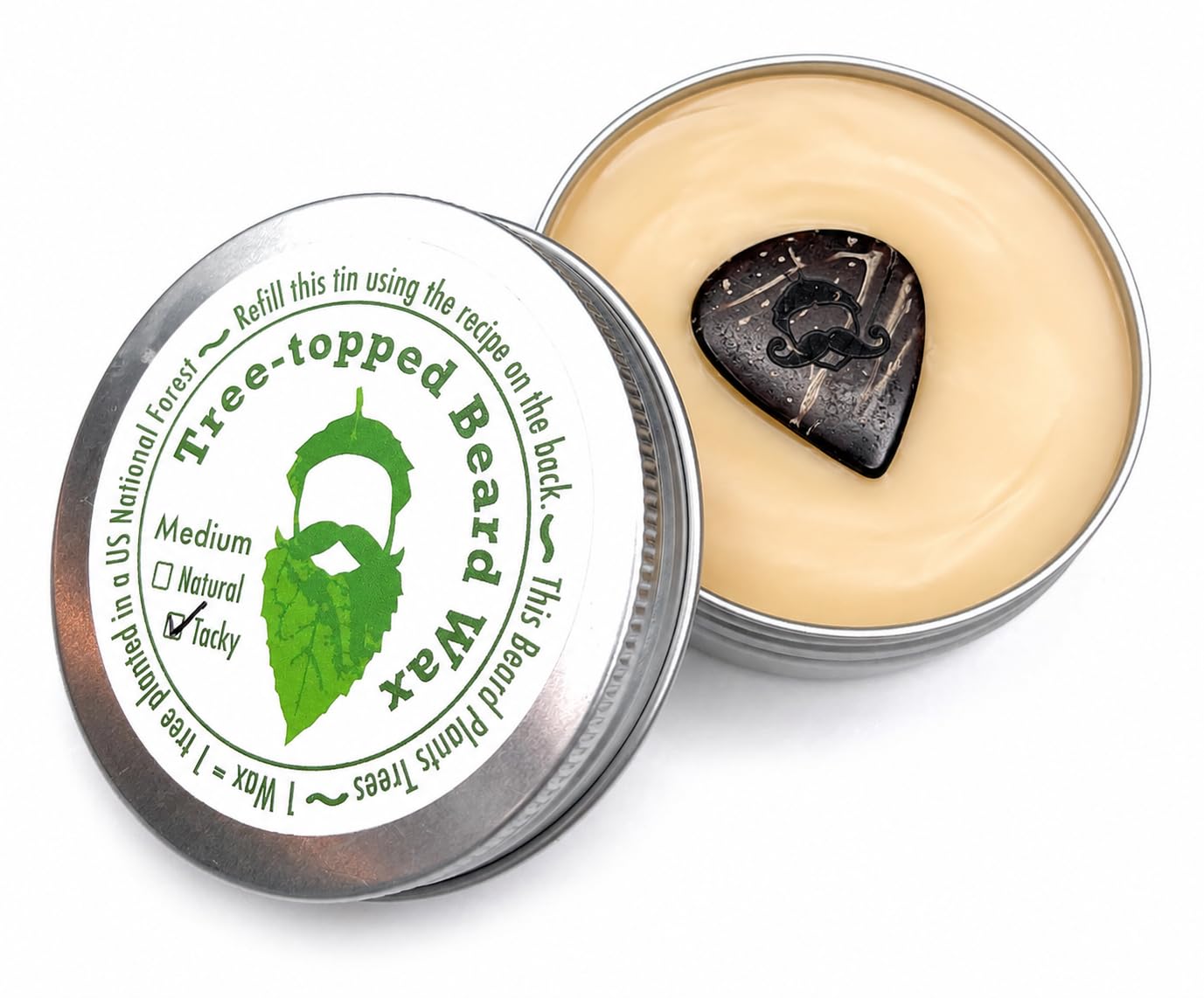 Green Beard Grmng Tree-Topped Beard Wax (2oz.) Medium Tacky - from