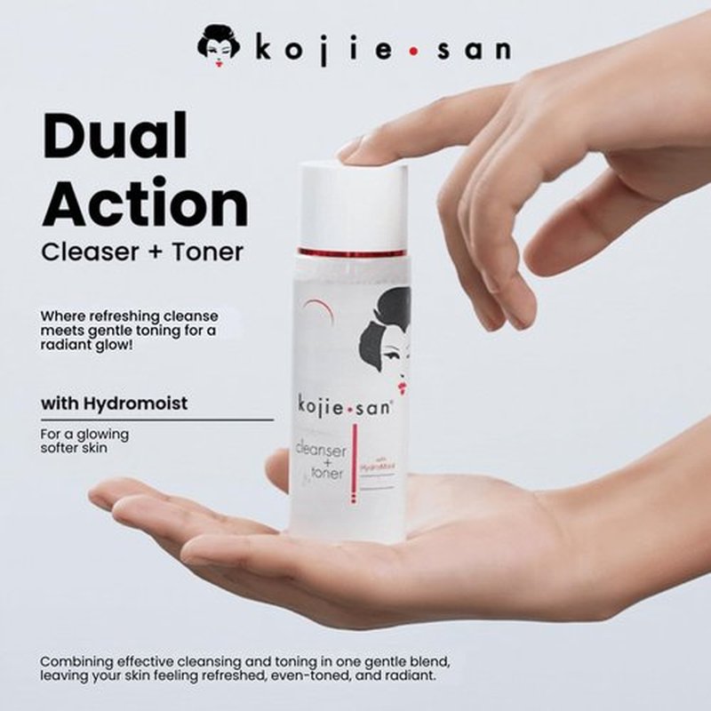 Kojie San Dual Action Cleanser and Toner, Deep Cleansing Toner, Gentle Exfoliating, and Helps Reduce Excess Oil - 100ml