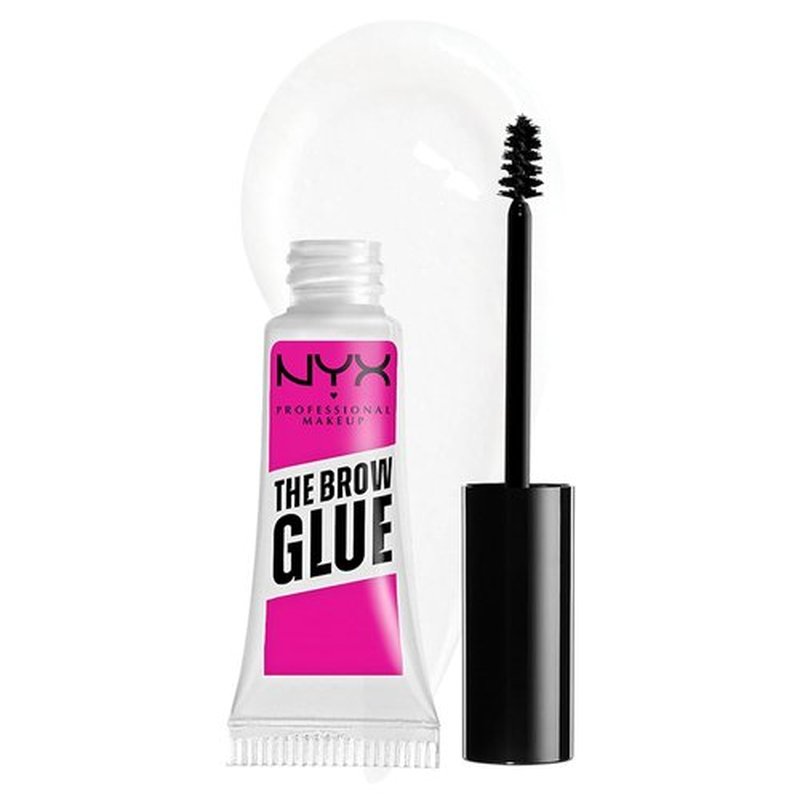 NYX Professional Makeup Eyebrow Gel - Extreme Hold Brow Glue in Clear for Perfectly Styled Brows
