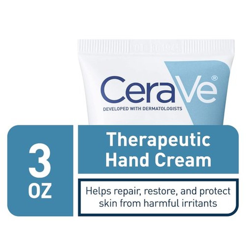 CeraVe Therapeutic Hand Cream - Hydrating Formula with Hyaluronic Acid & Niacinamide | 3 Ounce
