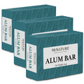 Mi Nature Pure Alum Bar Pack of 3(100g*3)|Natural Phitkari Block |Potassium Alum Stone |Shaving Bar |Skin Astringent |Water Clarifier |Odor Control